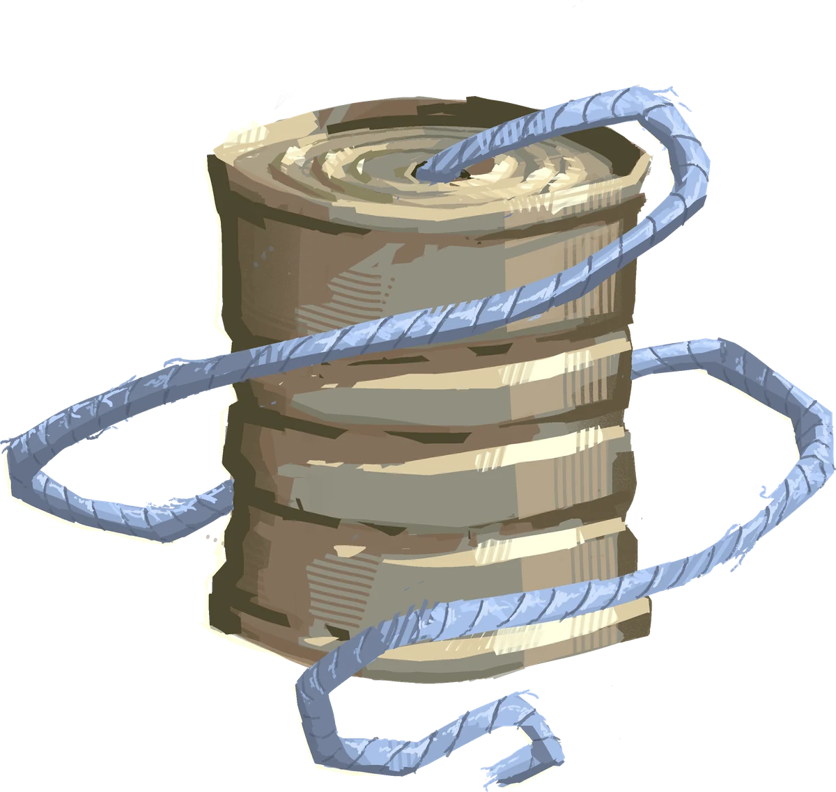 The Moin logo: a tin can with a blue string wound around it.